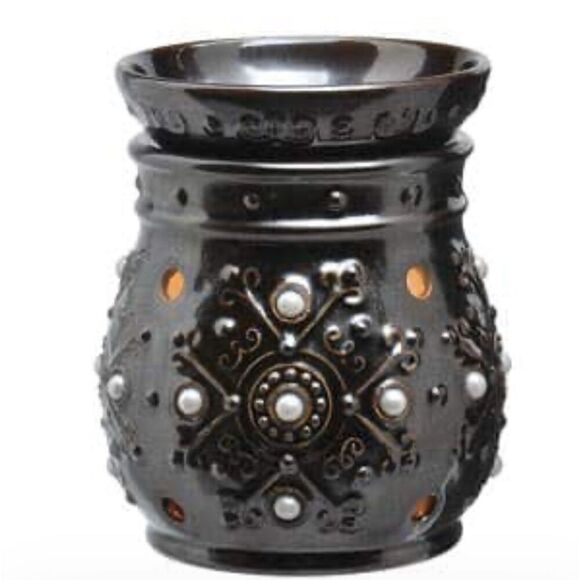 Scentsy Margot Wax Scent Warmer Pearl Bronze Retired  Full Size Nwot - Picture 1 of 6